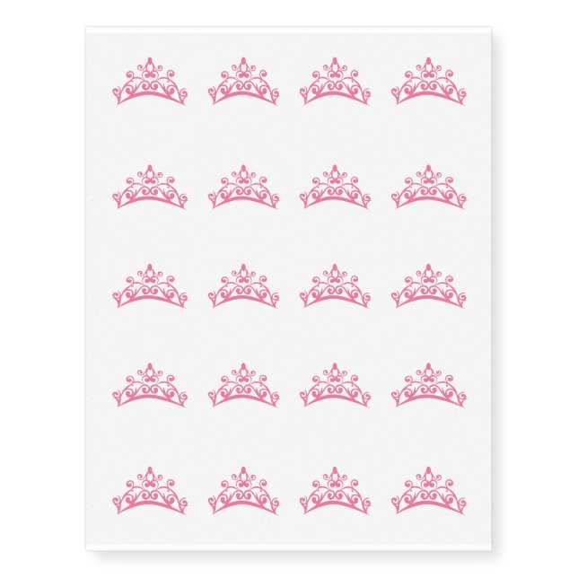 Temporary Tattoo Sheet-Princess Tiara (Front)