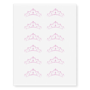 Temporary Tattoo Sheet-Princess Tiara