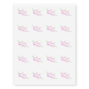 Temporary Tattoo Sheet-Princess Tiara