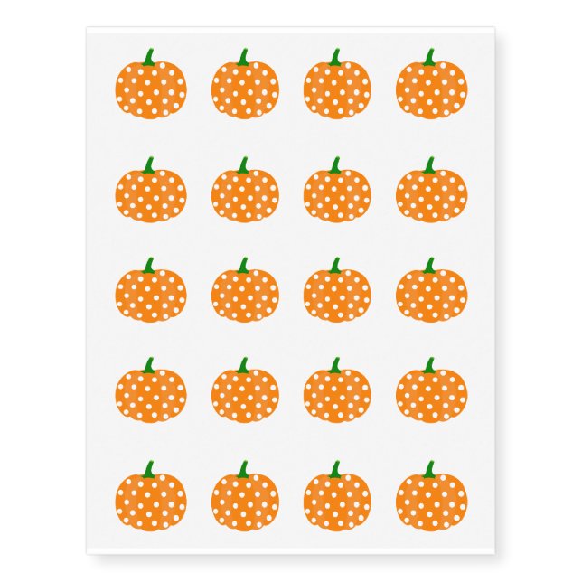 Temporary Tattoo Sheet-Pumpkin (Front)