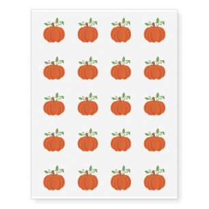 Temporary Tattoo Sheet-Pumpkin