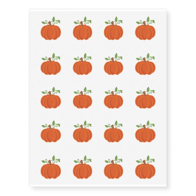 Temporary Tattoo Sheet-Pumpkin (Front)