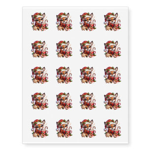 Temporary Tattoo Sheet-Reindeer