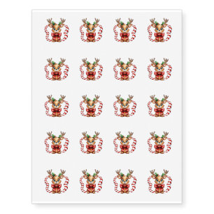 Temporary Tattoo Sheet-Reindeer