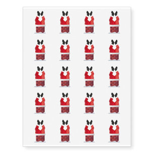 Temporary Tattoo Sheet-Santa