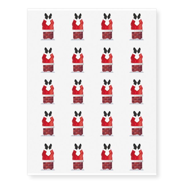 Temporary Tattoo Sheet-Santa (Front)