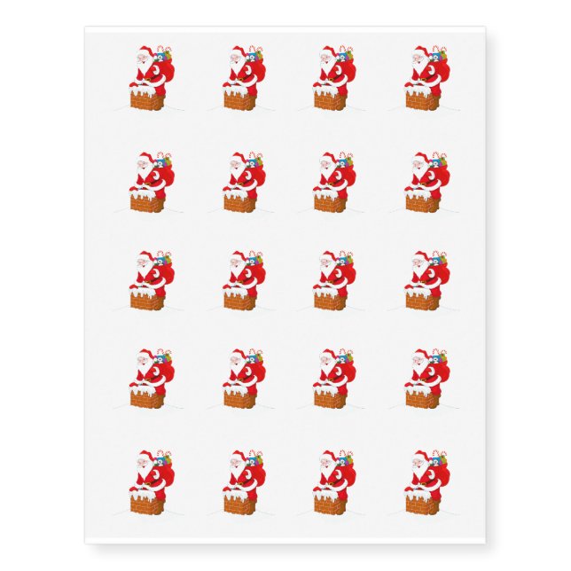 Temporary Tattoo Sheet-Santa (Front)