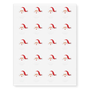 Temporary Tattoo Sheet-Santa
