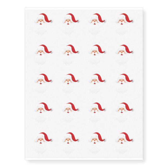 Temporary Tattoo Sheet-Santa (Front)