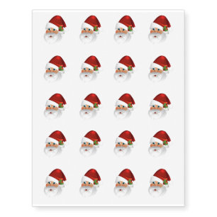 Temporary Tattoo Sheet-Santa