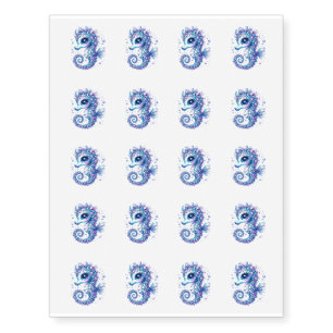 Temporary Tattoo Sheet-Seahorse