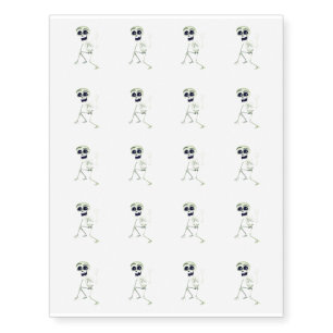 Temporary Tattoo Sheet-Skeleton