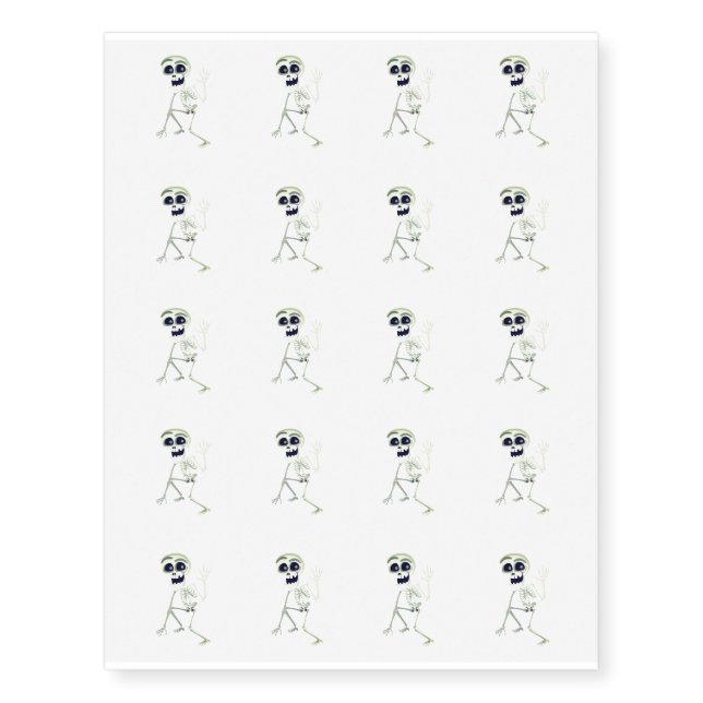 Temporary Tattoo Sheet-Skeleton (Front)