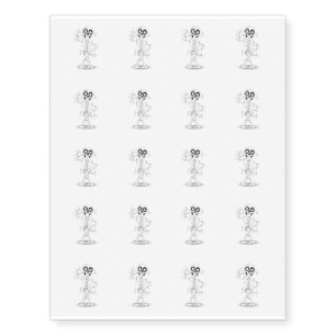 Temporary Tattoo Sheet-Skeleton