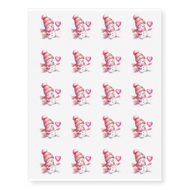 Temporary Tattoo Sheet-Snowman (Front)