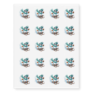 Temporary Tattoo Sheet-Snowman