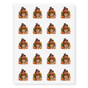 Temporary Tattoo Sheet-Turkey Day