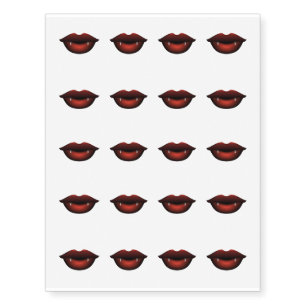 Temporary Tattoo Sheet-Vampire Lips