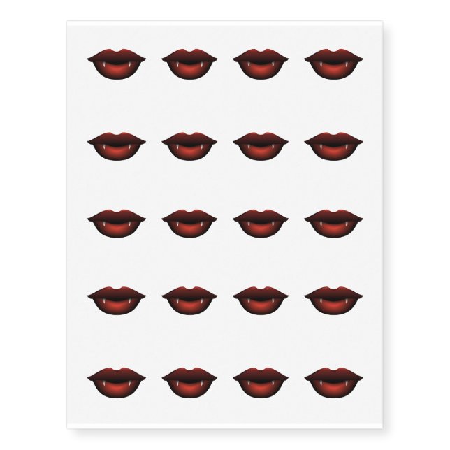 Temporary Tattoo Sheet-Vampire Lips (Front)
