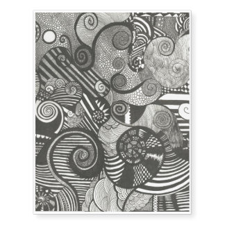 Temporary Tattoo - Waves of Spilled Ink