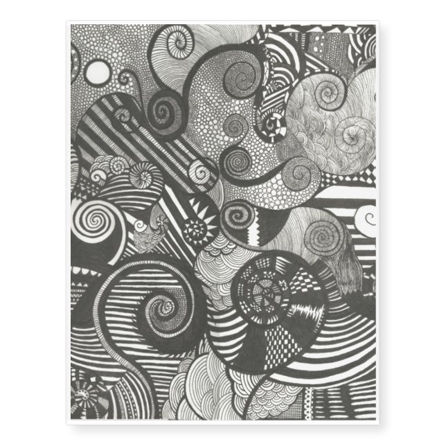 Temporary Tattoo - Waves of Spilled Ink (Front)