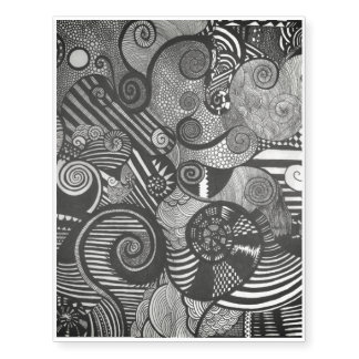 Temporary Tattoo - Waves of Spilled Ink (FX: Fog)