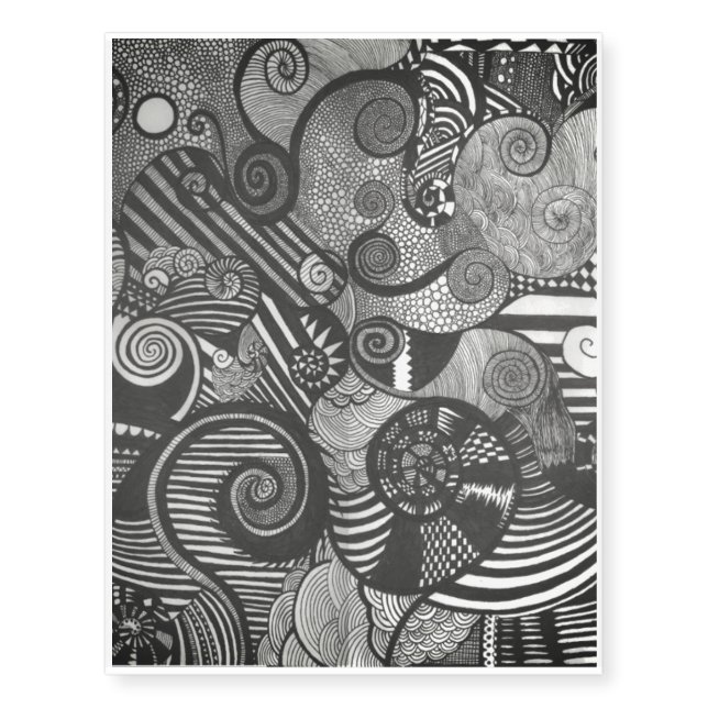 Temporary Tattoo - Waves of Spilled Ink (FX: Fog) (Front)