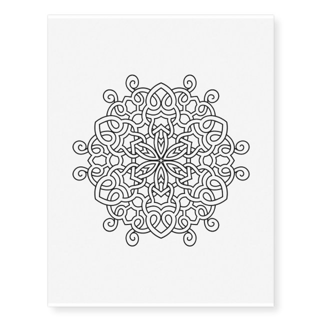 Temporary tattoo with Mandala (Front)