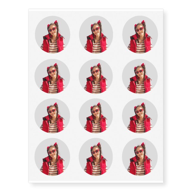 Temporary Tattoos | Custom Face Photo Party Favor  (Front)