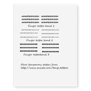 Temporary tattoos - Finger band collection 1