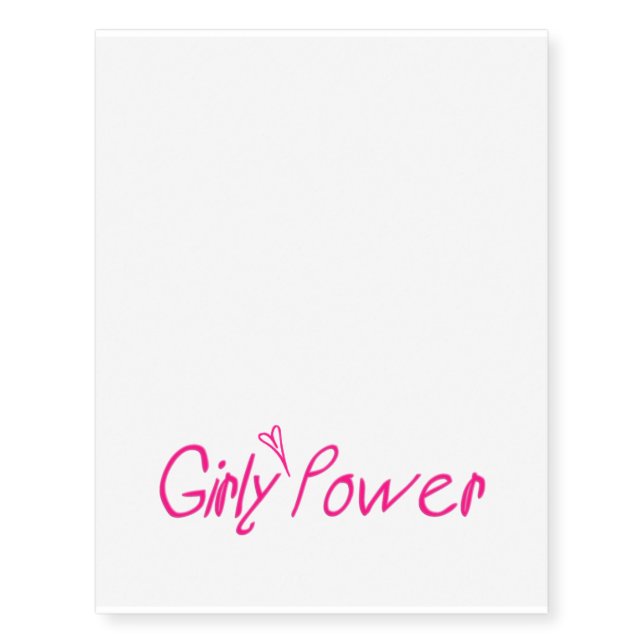 Temporary Tattoos Girly Power (Front)