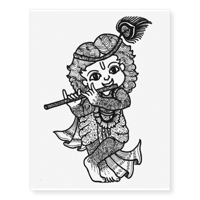 Temporary Tattoos little krishna (Front)