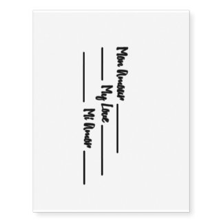 Temporary Tattoos Mon Amour