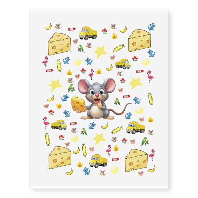 Temporary Tattoos Mouse Cat Star Trucks (Front)
