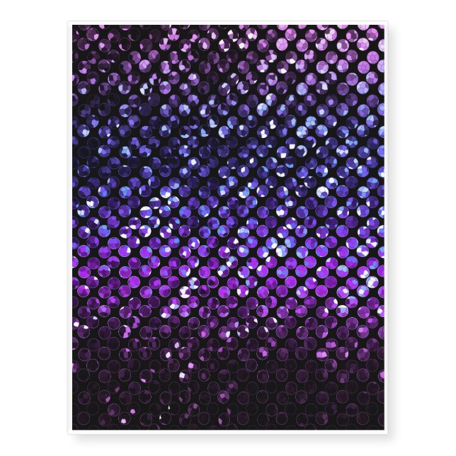 Temporary Tattoos Purple Crystal Bling Strass (Front)