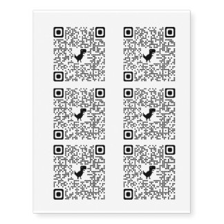 Temporary Tattoos QR Code to Rickroll