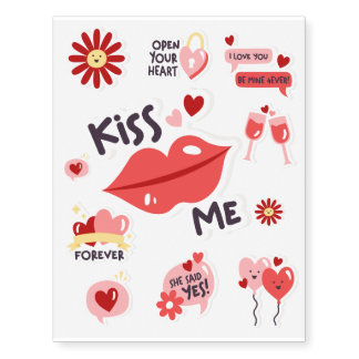 Temporary Tattoos | Stickers | Valentine's day | 