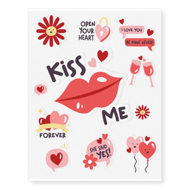 Temporary Tattoos | Stickers | Valentine's day |  (Front)