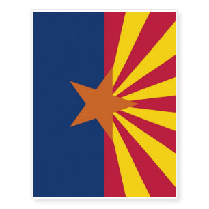 Temporary tattoos with Flag of Arizona