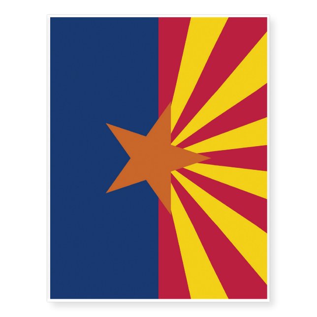 Temporary tattoos with Flag of Arizona (Front)