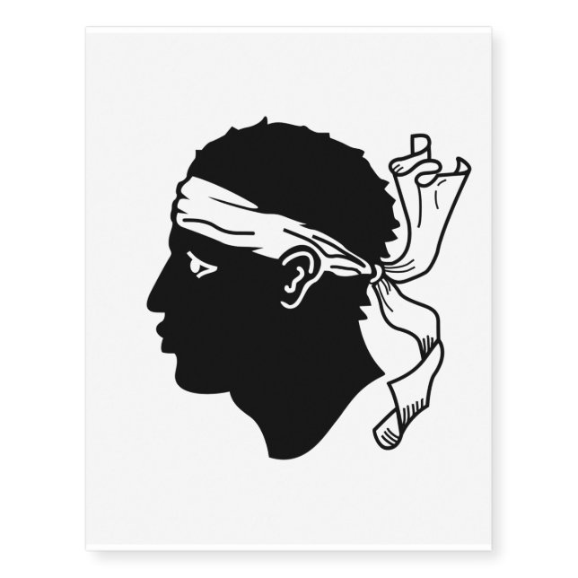 Temporary tattoos with Flag of Corsica (Front)