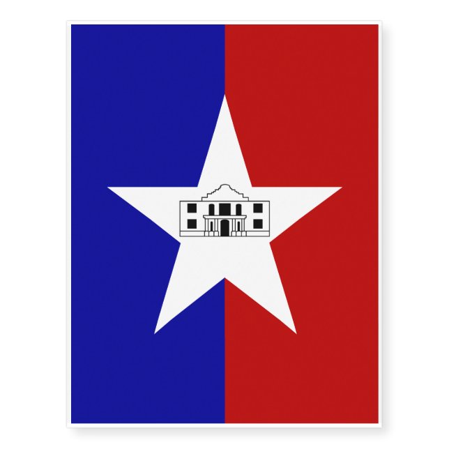 Temporary tattoos with Flag of San Antonio (Front)