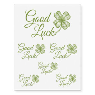Temporary Tattoos with lucky clover