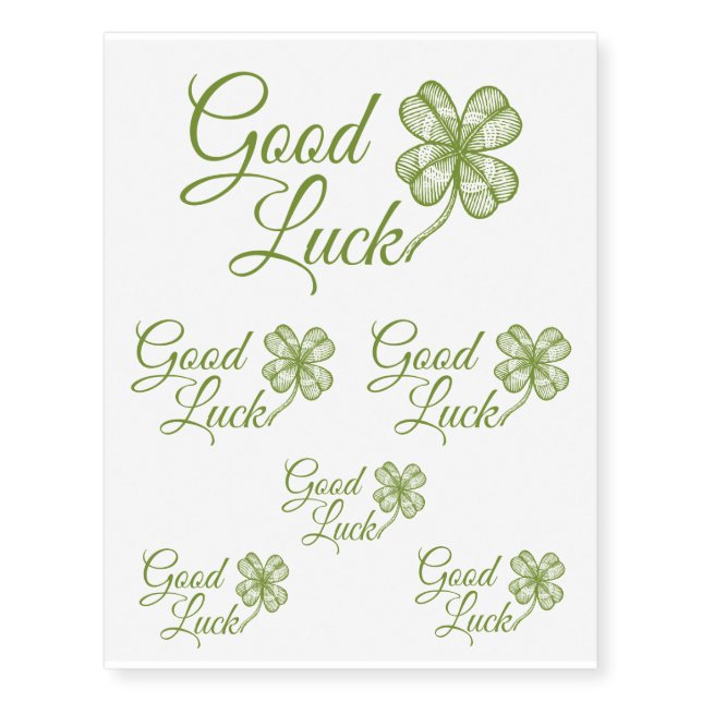 Temporary Tattoos with lucky clover (Front)