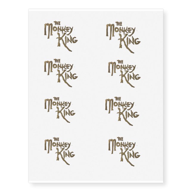 Temporary The Monkey King Tattoos (1 Sheet of 8) (Front)
