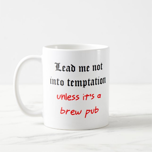 temptation brew pub coffee mug (Left)