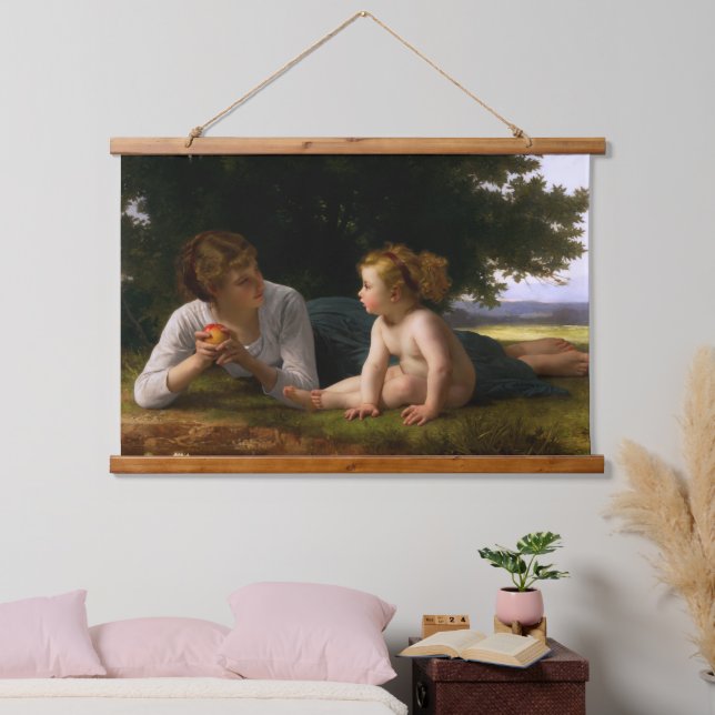 Temptation by William Bouguereau Hanging Tapestry (Bedroom)