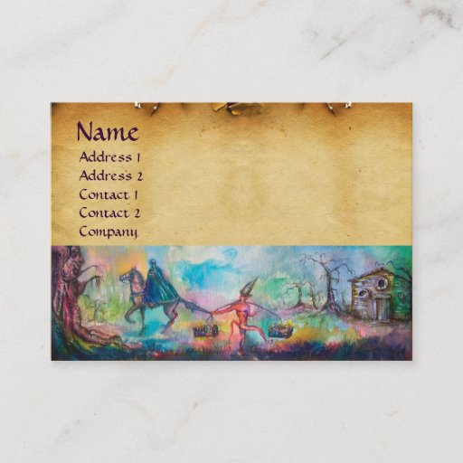 Customizable TEMPTATION parchment Business Card Templates