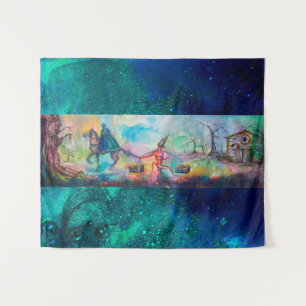 TEMPTATION Dark Knight and Devil's Treasure ,Blue Tapestry