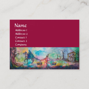 TEMPTATION Dark Knight and Devil's Treasure Red Business Card